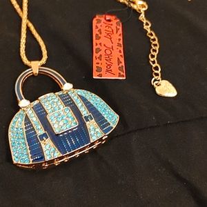 Betsey Johnson Purse Necklace